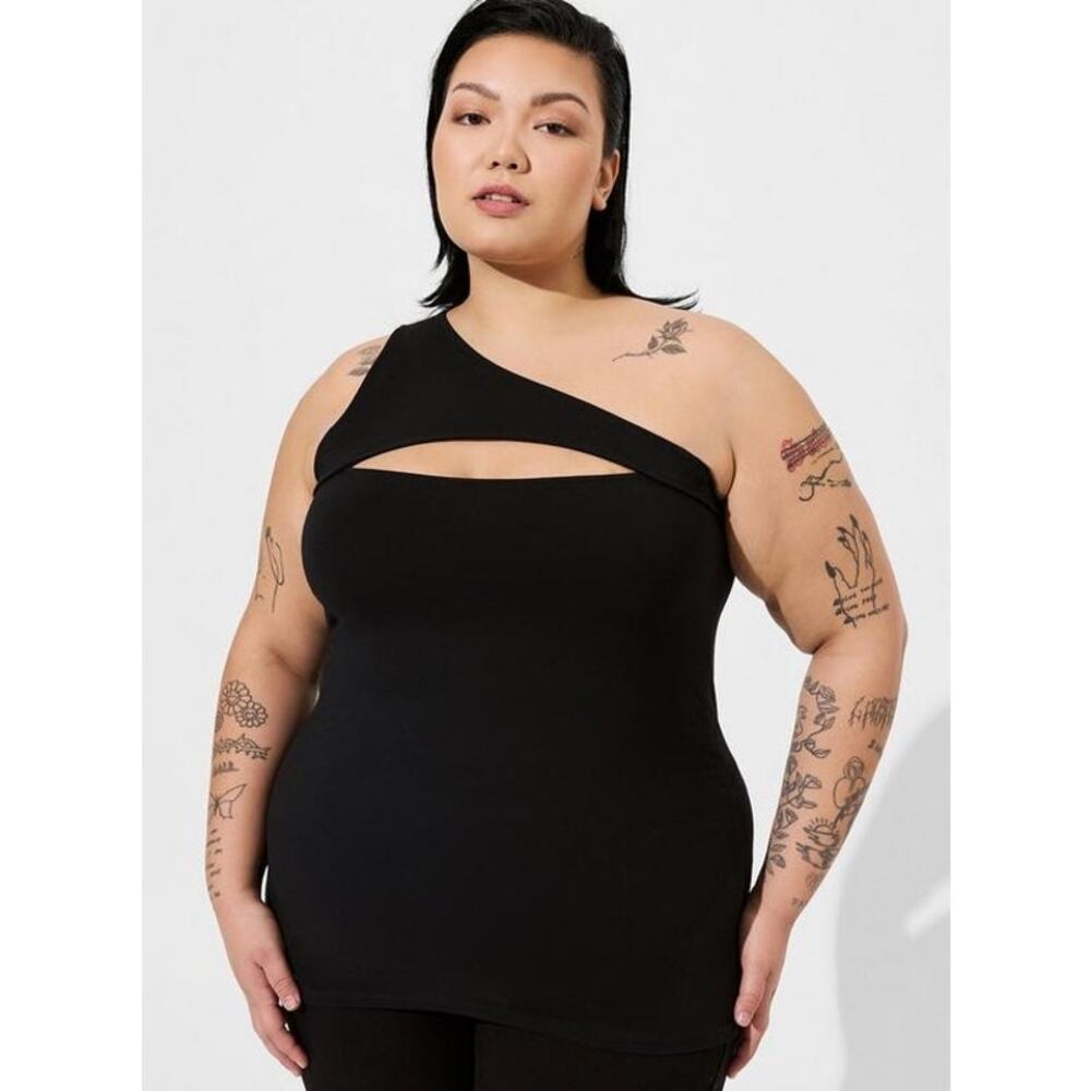 Torrid Women's NWT Plus Size Foxy Cutout One Shoulder Top - Size 6 (6X) - Sexy